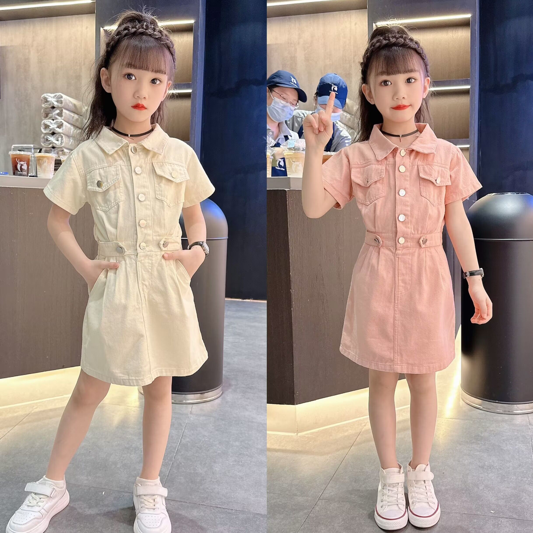 Girl Summer College Style Short Sleeve Internet Celebrity Dress