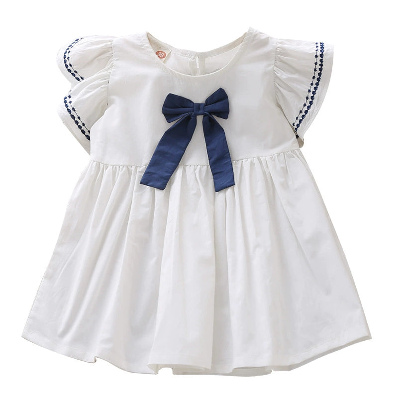 Baby Girl Summer Dress 2024 New Arrival Children Girl K-style Short Sleeve Summer Skirt 1-2-3 Years Old