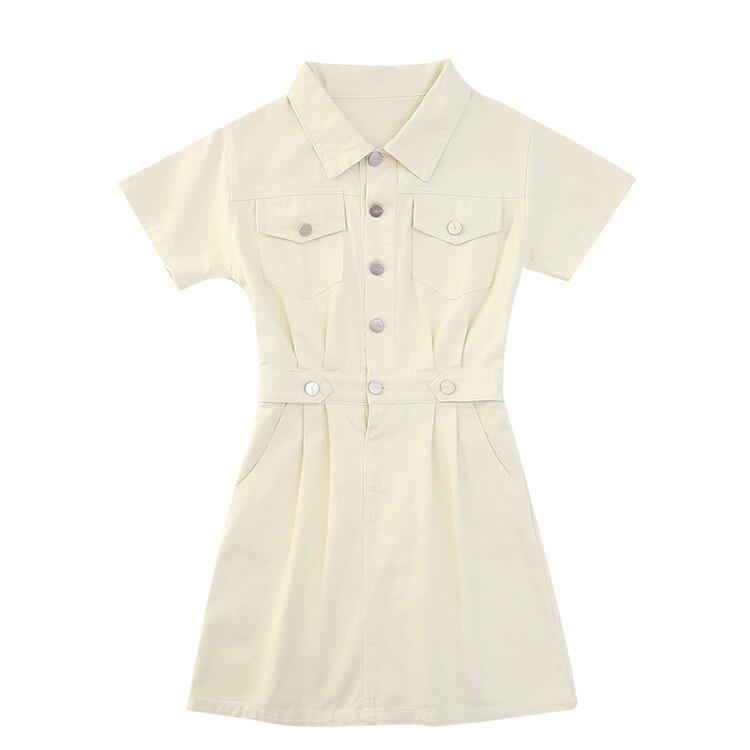 Girl Summer College Style Short Sleeve Internet Celebrity Dress