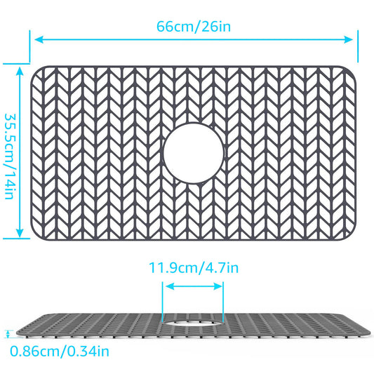 Silicone Kitchen Sink Protector Dish Drying Mats Heat-Resistant Grid Tableware Draining Bottom Sink Placemat Kitchen Accessories